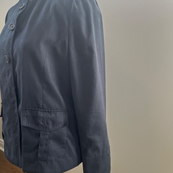 Navy blue soft microsuede Jacket - Picture 2 of 5